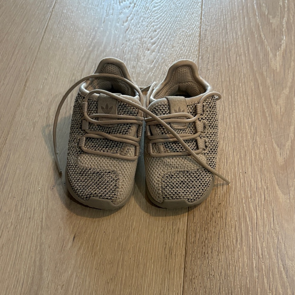 adidas Kids Neutral Beige Knit Lace-Up Sneakers